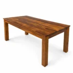 Heritage Sheesham Wood 6 Seater Dining Table with Elegant Rectangular Top in Walnut Finish - Image 6