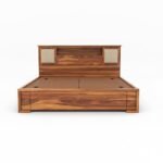 Heritage Sheesham Wood Bed with Spacious Box Storage and Walnut Finish - Image 6
