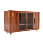 Heritage Sheesham Wood Multi-Purpose Cabinet with Spacious Shelving and Walnut Finish - Image 4