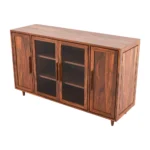 Heritage Sheesham Wood Multi-Purpose Cabinet with Spacious Shelving and Walnut Finish - Image 5