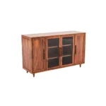 Heritage Sheesham Wood Multi-Purpose Cabinet with Spacious Shelving and Walnut Finish - Image 6