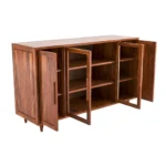 Heritage Sheesham Wood Multi-Purpose Cabinet with Spacious Shelving and Walnut Finish - Image 7