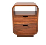 Heritage Sheesham Wood Nightstand with Storage - Image 6