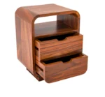 Heritage Sheesham Wood Nightstand with Storage - Image 7
