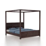 Heston Modern Wooden Poster Bed with Safety Rails - Image 4