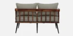 Hudson Sheesham Wood 2 Seater Sofa in Natural Finish - Image 8