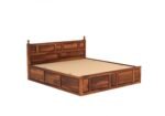 Hudson Sheesham Wood Bed with Drawer Storage in Walnut Finish - Image 5