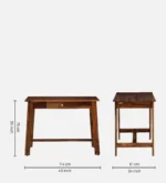 Huxley Sheesham Wood Office Study Table in Scratch Resistant Honey Oak Finish - Image 3