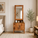 Irvin Sheesham Wood Dresser with Mirror in Honey Finish