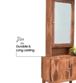 Irvin Sheesham Wood Dresser with Mirror in Honey Finish - Image 5