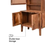 Irvin Sheesham Wood Dresser with Mirror in Honey Finish - Image 11