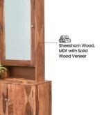 Irvin Sheesham Wood Dresser with Mirror in Honey Finish - Image 9