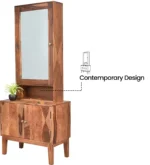 Irvin Sheesham Wood Dresser with Mirror in Honey Finish - Image 10