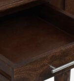 Iverson Sheesham Wood Study Table with Cabinet in Natural Teak Finish - Image 9