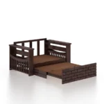 Kastwood Sheesham Wood Sofa Cum Bed in Scratch Resistant Honey Oak Finish - Image 2