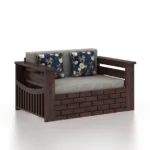Kastwood Sheesham Wood Sofa Cum Bed in Scratch Resistant Honey Oak Finish - Image 5