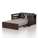 Kastwood Sheesham Wood Sofa Cum Bed in Scratch Resistant Honey Oak Finish - Image 7