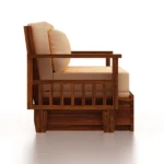 Kingsley Sheesham Wood Sofa Cum Bed in Scratch Resistant Espresso Finish - Image 3