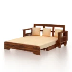 Kingsley Sheesham Wood Sofa Cum Bed in Scratch Resistant Espresso Finish - Image 4
