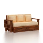 Kingsley Sheesham Wood Sofa Cum Bed in Scratch Resistant Espresso Finish - Image 7