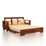 Kingsley Sheesham Wood Sofa Cum Bed in Scratch Resistant Espresso Finish - Image 8