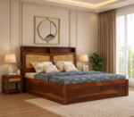 Kingsley Solid Wood Bed with Drawer & Box Storage