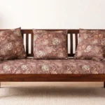 Kyoto Sheesham Wood 2 Seater Sofa in Rustic Teak Finish