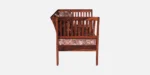 Kyoto Sheesham Wood 2 Seater Sofa in Rustic Teak Finish - Image 4