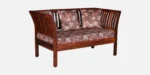 Kyoto Sheesham Wood 2 Seater Sofa in Rustic Teak Finish - Image 5