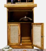 Lindford Sheesham Wood Bar Cabinet in Scratch Resistant Ebony Finish - Image 6