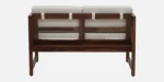Lisbon Sheesham Wood 2 Seater Sofa in Provincial Walnut Finish - Image 7