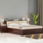 Lorenzo Sheesham Wood  Bed with Hydraulic Storage