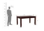 Luxury Solid Sheesham Wood 6 Seater Dining Table Set for Family Dining - Image 3