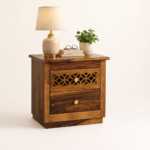 Luxury Solid Sheesham Wood Bedside Table