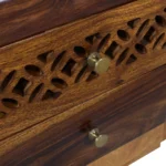 Luxury Solid Sheesham Wood Bedside Table - Image 6