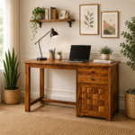 Maison Orvian Solid Sheesham Wood Executive Work Desk