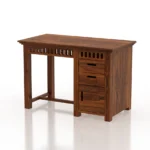 Marston Sheesham Wood Study Table in Scratch Resistant Warm Teak Finish - Image 3