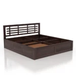 Meraki Sheesham Wood Bed with Drawer Storage in Natural Finish - Image 5