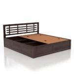 Meraki Sheesham Wood Bed with Drawer Storage in Natural Finish - Image 6