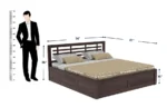 Meraki Sheesham Wood Bed with Drawer Storage in Natural Finish - Image 3
