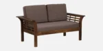 Milan Sheesham Wood 2 Seater Sofa in Mahogany Finish - Image 4
