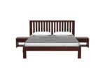 Milan Sheesham Wood  Bed Without Storage in Classic Honey Finish - Image 3