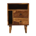 Minimalist Sheesham Wood Bedroom Side Table - Image 4