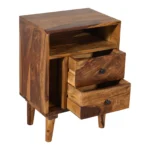Minimalist Sheesham Wood Bedroom Side Table - Image 7