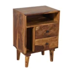 Minimalist Sheesham Wood Bedroom Side Table - Image 6