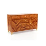Modern Sheesham Solid Wood Utility Cabinet with Drawer and Storage Compartments - Image 4