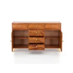 Modern Sheesham Solid Wood Utility Cabinet with Drawer and Storage Compartments - Image 6