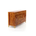 Modern Sheesham Solid Wood Utility Cabinet with Drawer and Storage Compartments - Image 7