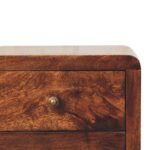 Modern Sheesham Wood Night Table with Drawer - Image 4