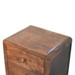 Modern Sheesham Wood Night Table with Drawer - Image 5